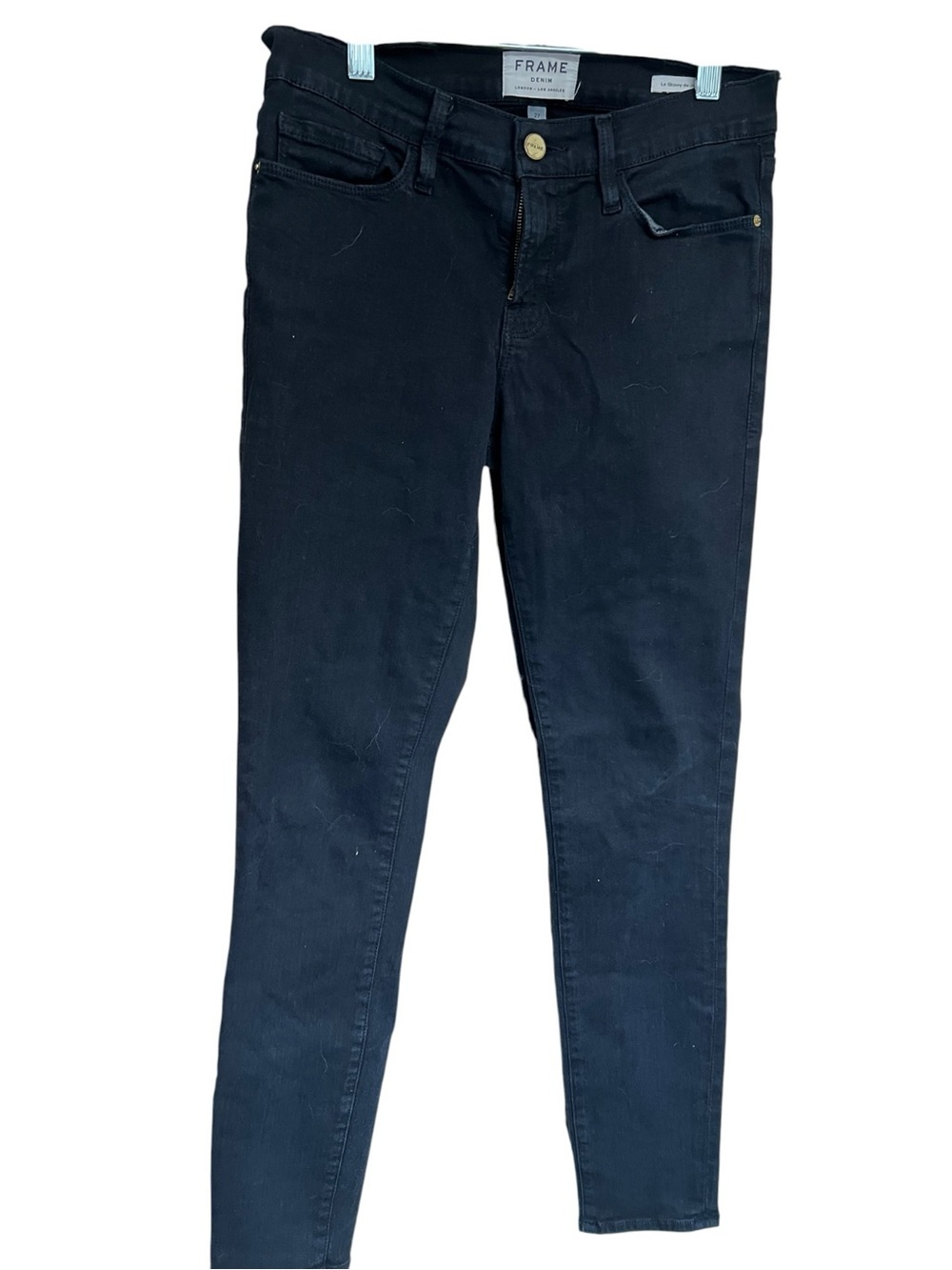 Frame Denim Deep Black Skinny Jeans